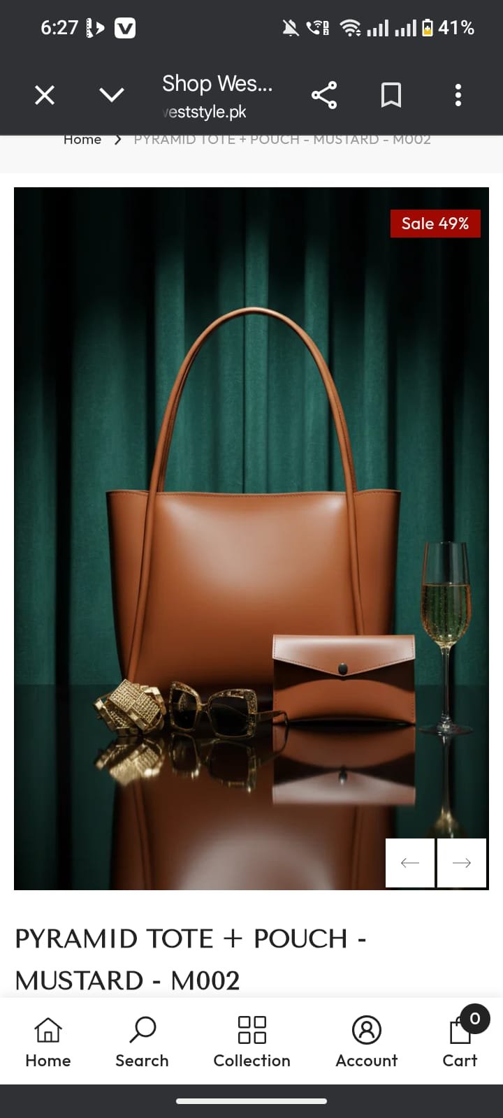 Cognac Minimal Tote